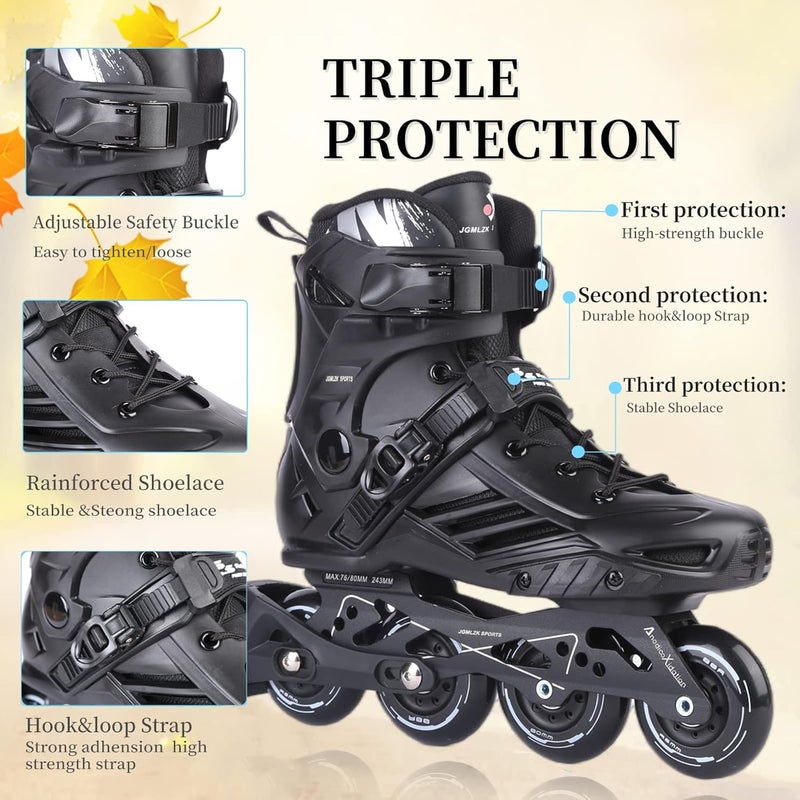 JGMLZK Inline Skates, High Performance Outdoor Fitness Inline Skates for Women Men Adult - Image 1